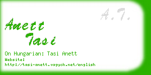 anett tasi business card